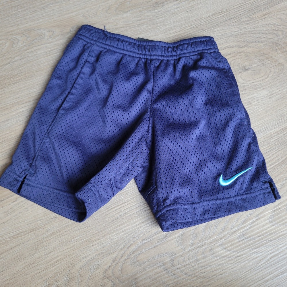 Nike Boys Shorts 4T Navy Blue Mesh Dri-FIT Athletic Activewear Sporty